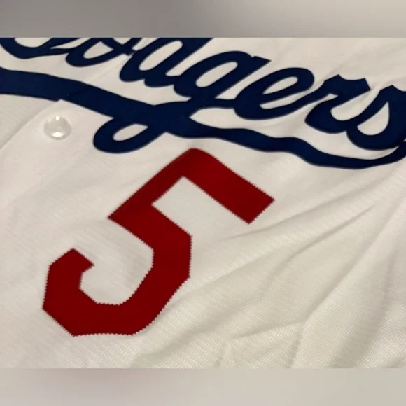 Nike Authentic Los Angeles Dodgers Freddie Freeman #5 White Jersey Men’s Sz: M - Picture 8 of 9
